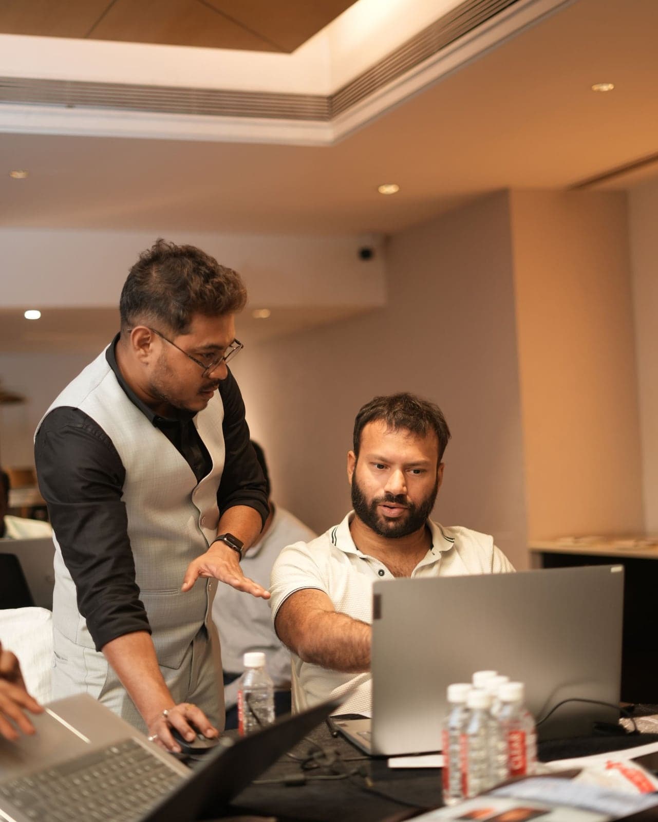Sudeep Paul mentoring a clinician one-to-one through a guided plan