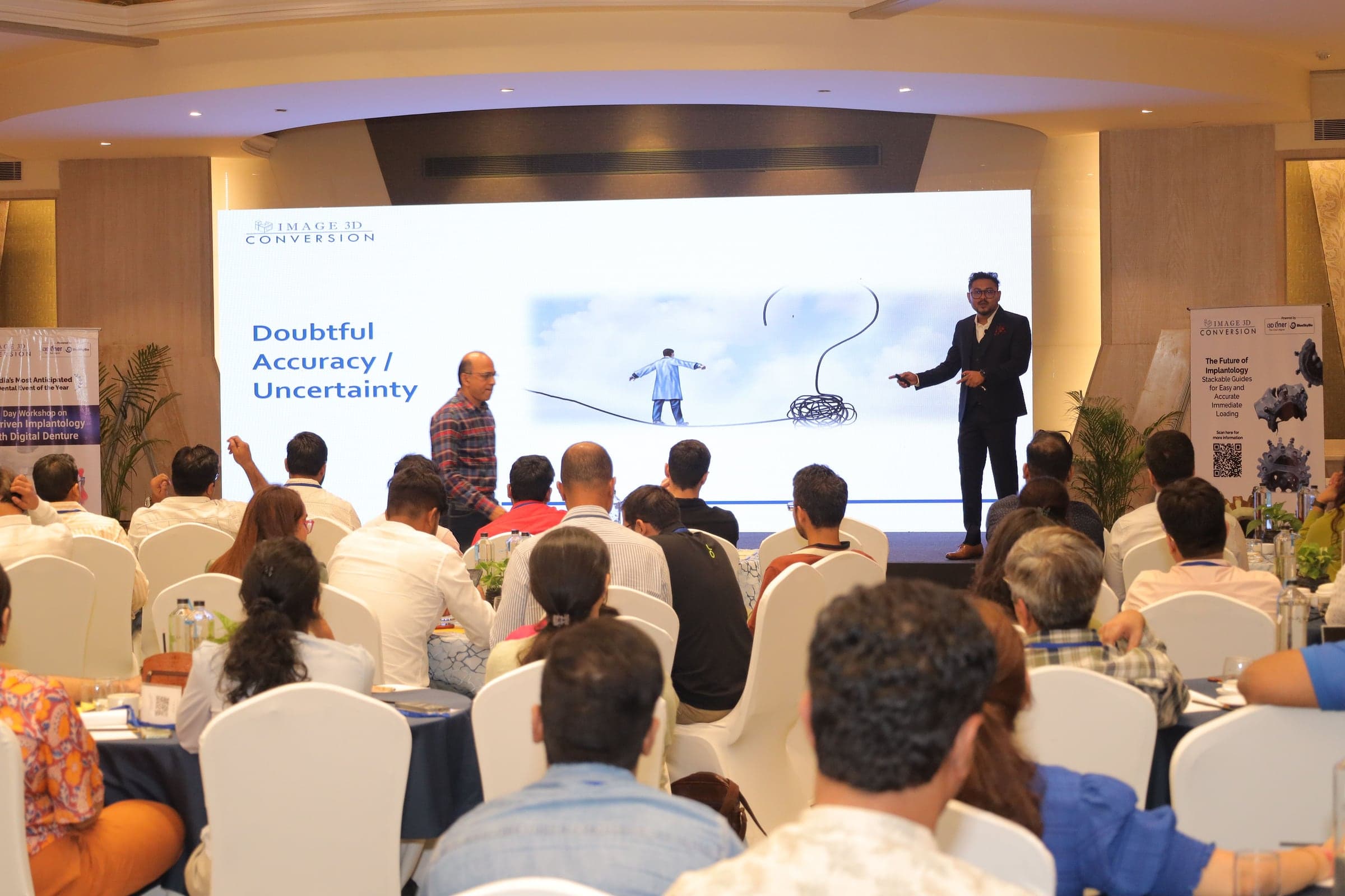 Clinicians in the audience as Sudeep Paul presents on stage